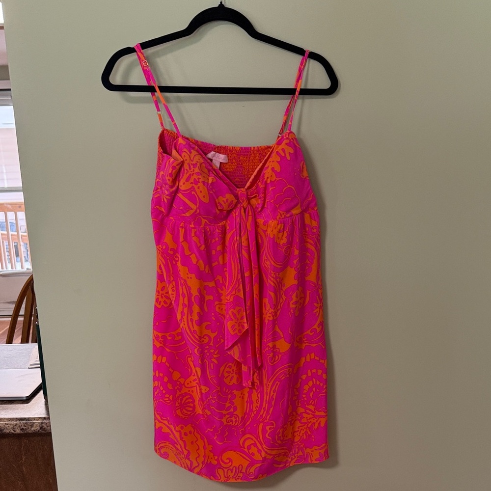 Lilly Pulitzer Pink and Orange Paisley Dress